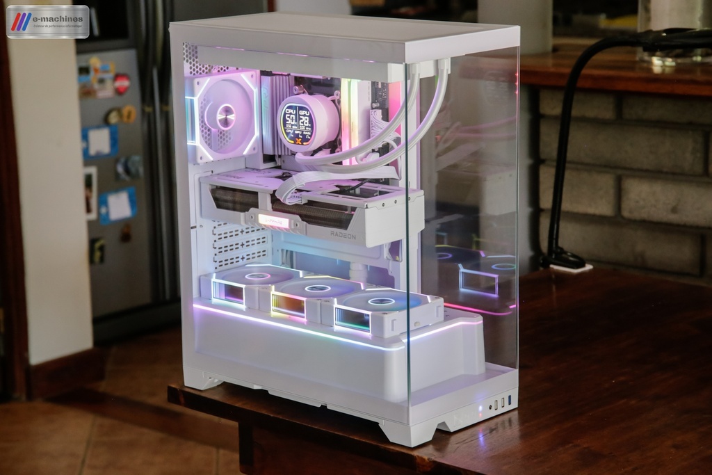 Tour Mars Gaming Prisma blanche Ryzen 7 7700 et RX 9070 XT 16Go