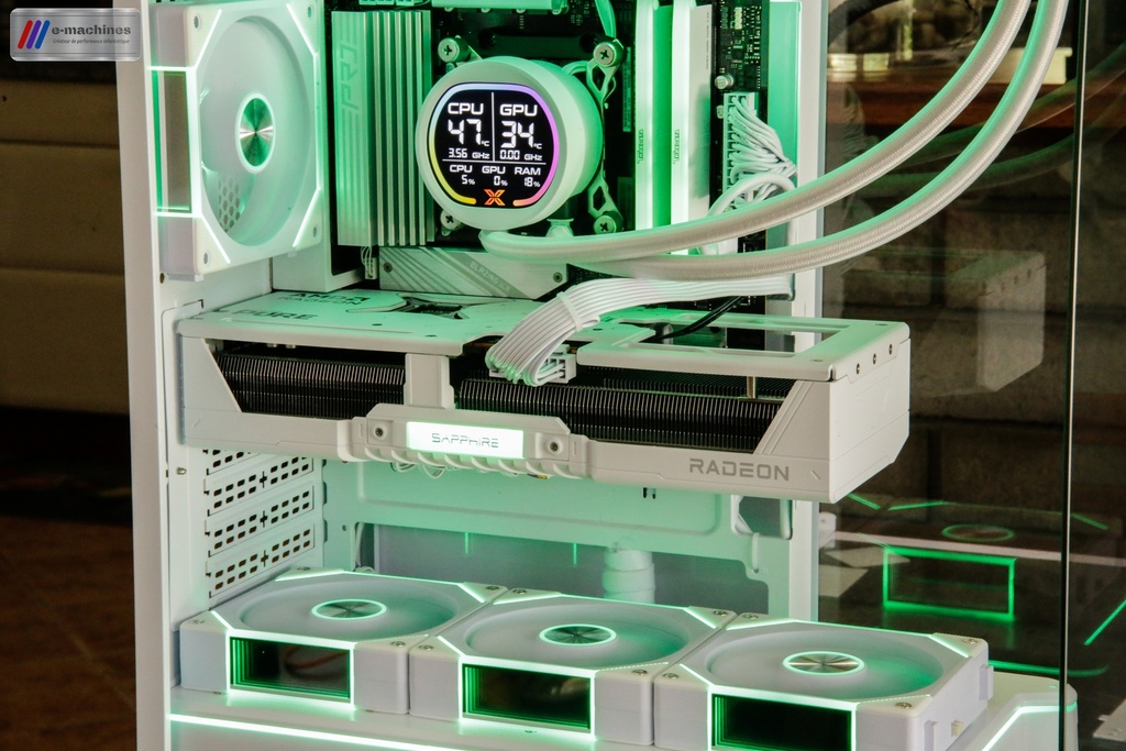 Tour Mars Gaming Prisma blanche Ryzen 7 7700 et RX 9070 XT 16Go