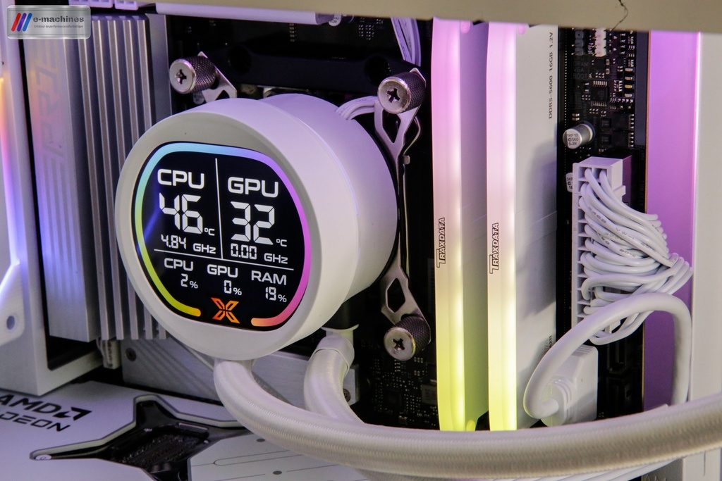 Tour Mars Gaming Prisma blanche Ryzen 7 7700 et RX 9070 XT 16Go